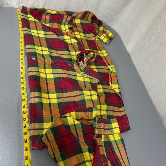 Vintage Sears Roebuck Mens Button Up Shirt Size XXL Plaid Single Needle Country - Picture 8 of 10